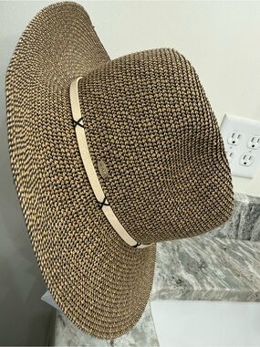 Scala Handmade Wide Brim Straw Hat Womens Sun Hat Boho Beach One Size